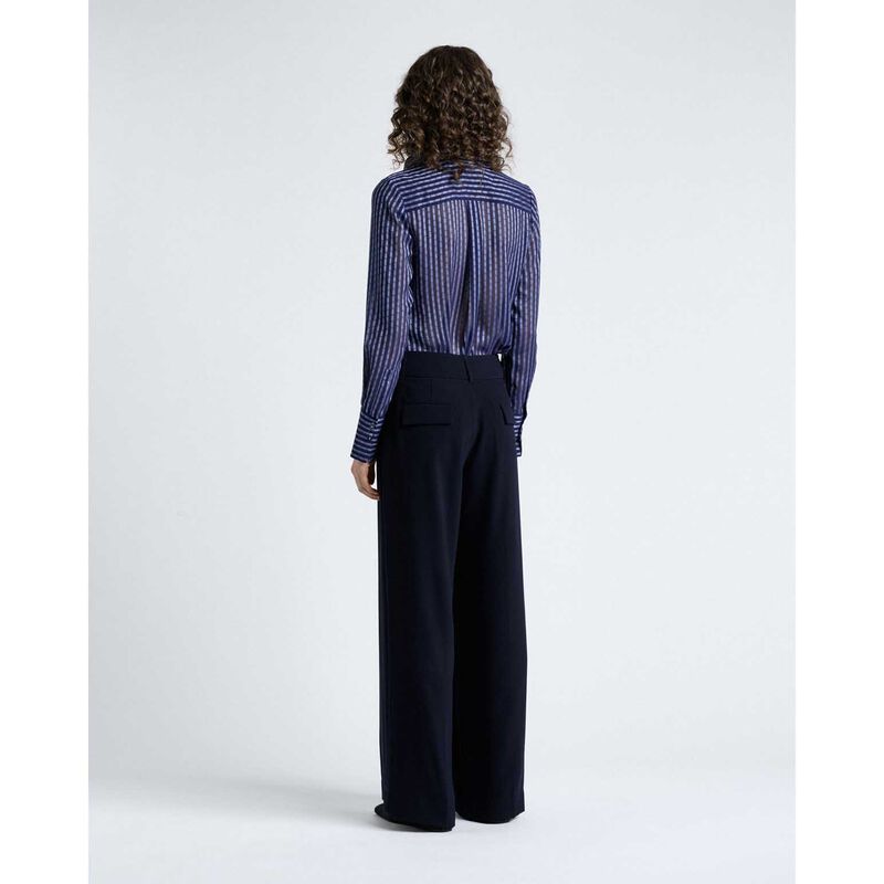 Cue Burnout Textured Stripe Shirt image number 1